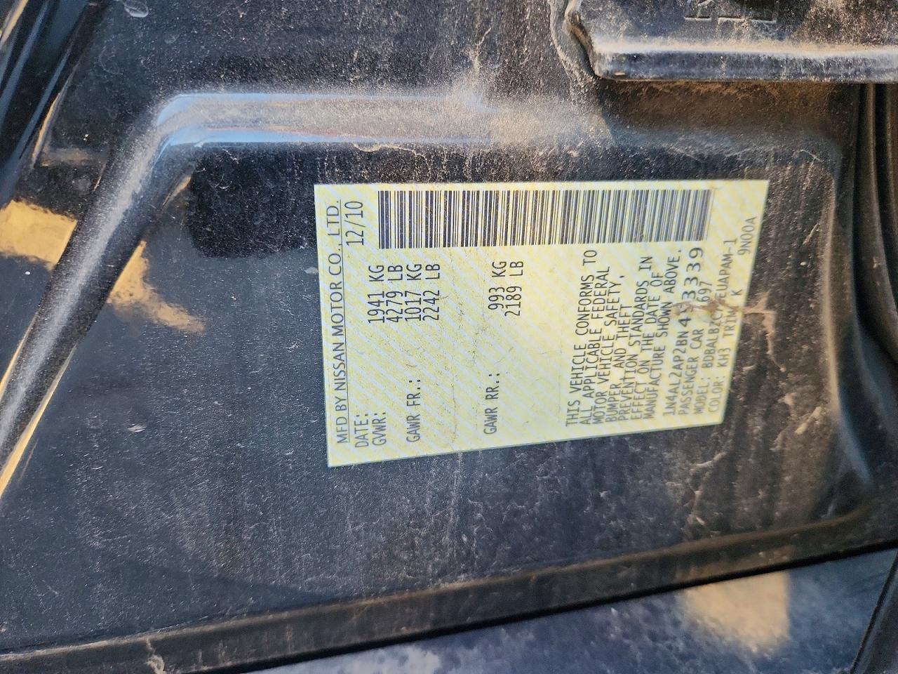 2011 NISSAN ALTIMA 2.5 photo 12