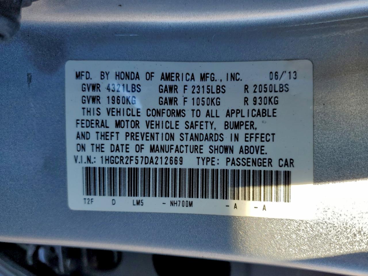 2013 HONDA ACCORD SPORT photo 23