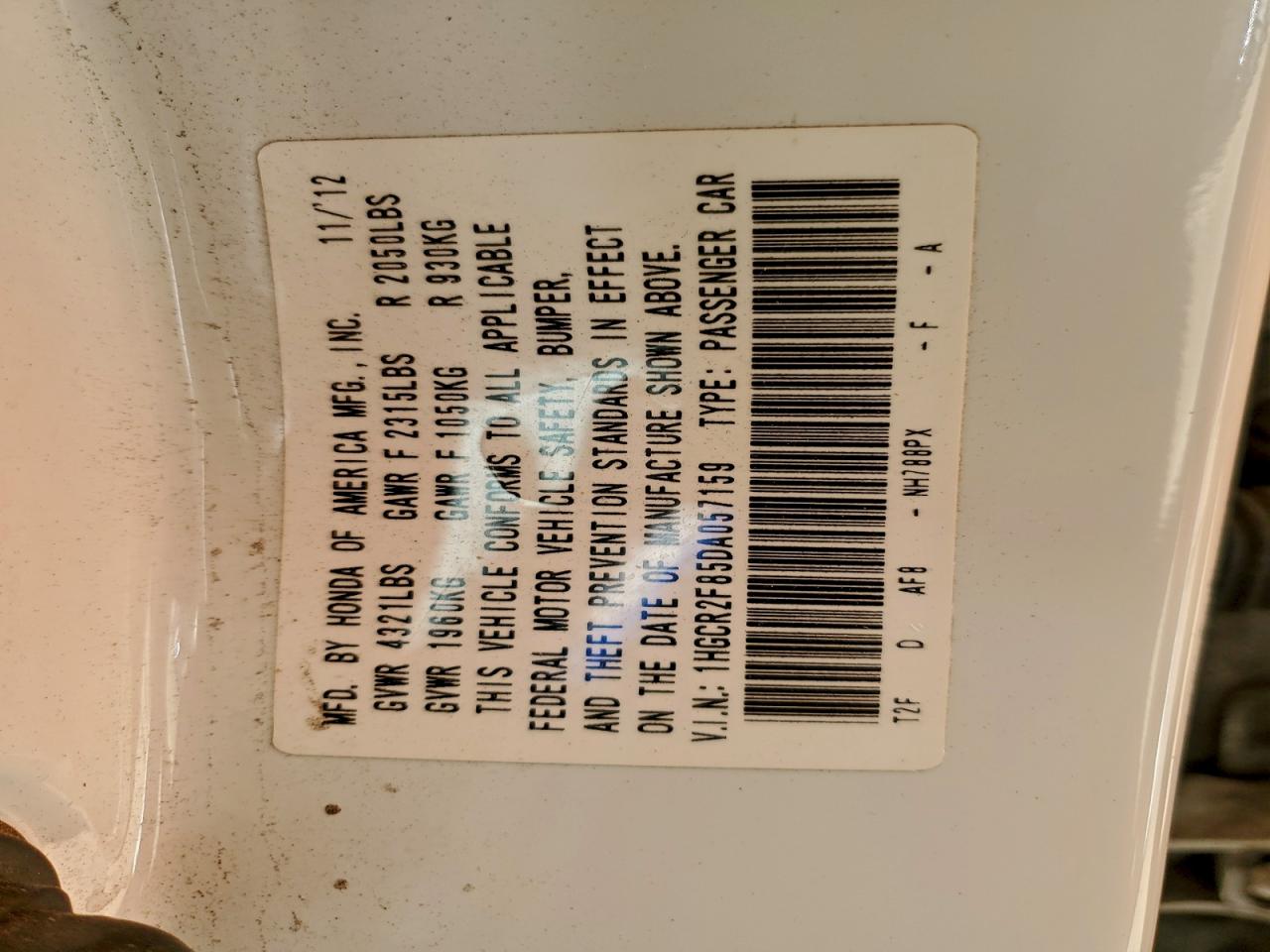 2013 HONDA ACCORD EXL photo 12