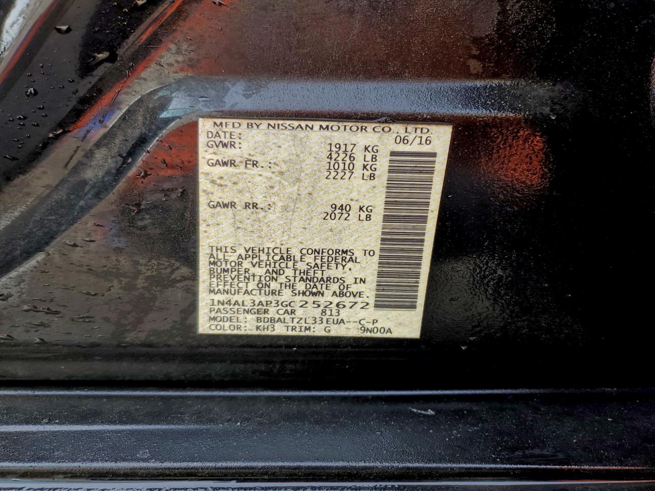 2016 NISSAN ALTIMA 2.5 photo 25