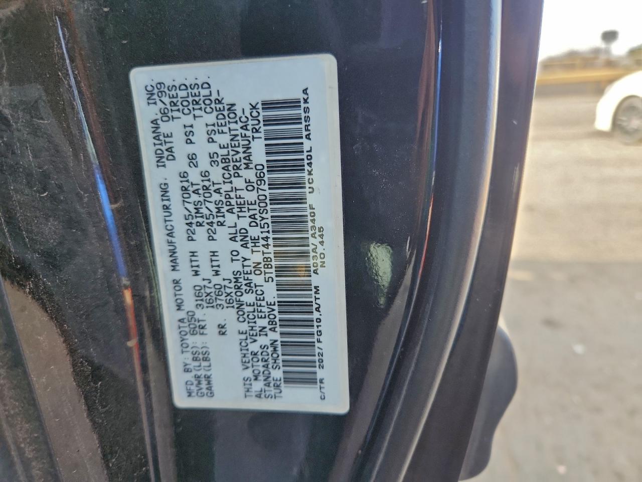 2000 TOYOTA TUNDRA ACCESS CAB photo 34