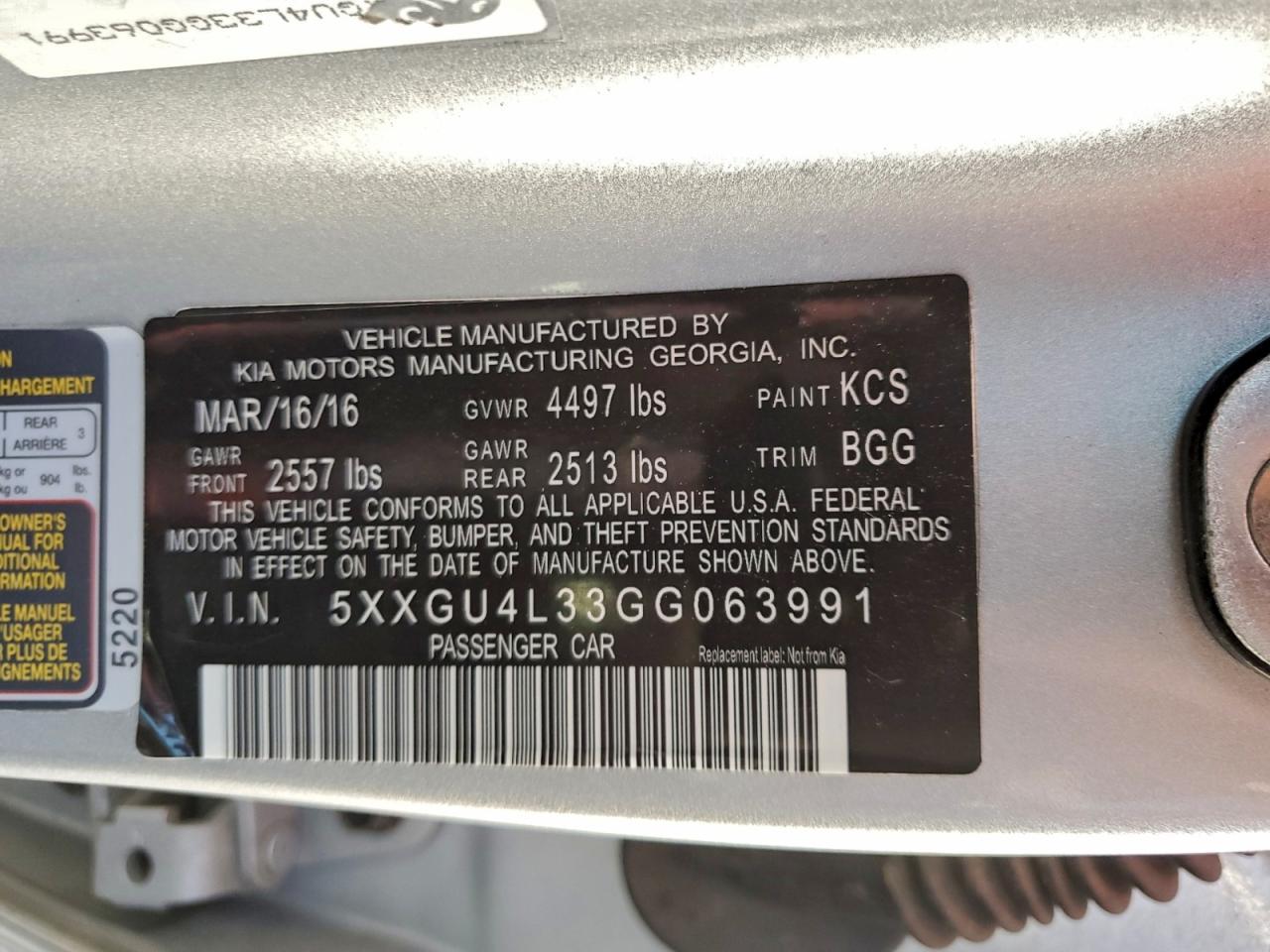 2016 KIA OPTIMA EX photo 23