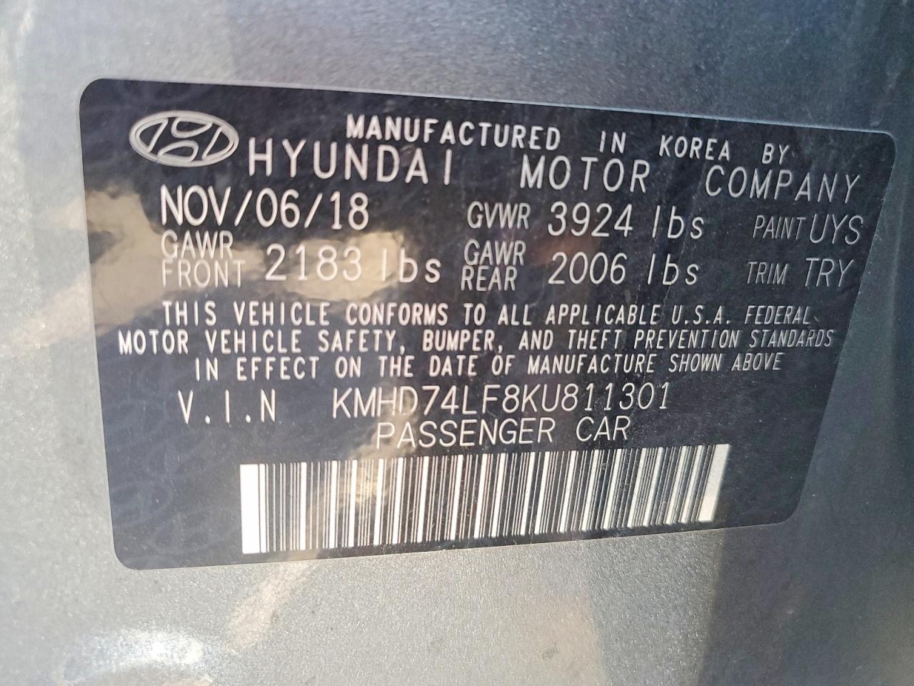 2019 HYUNDAI ELANTRA SE photo 13