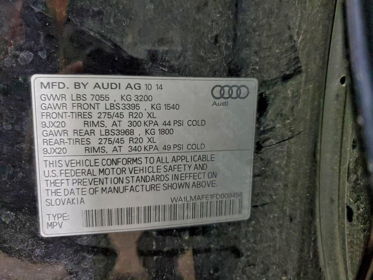 2015 AUDI Q7 TDI PREMIUM PLUS photo 14