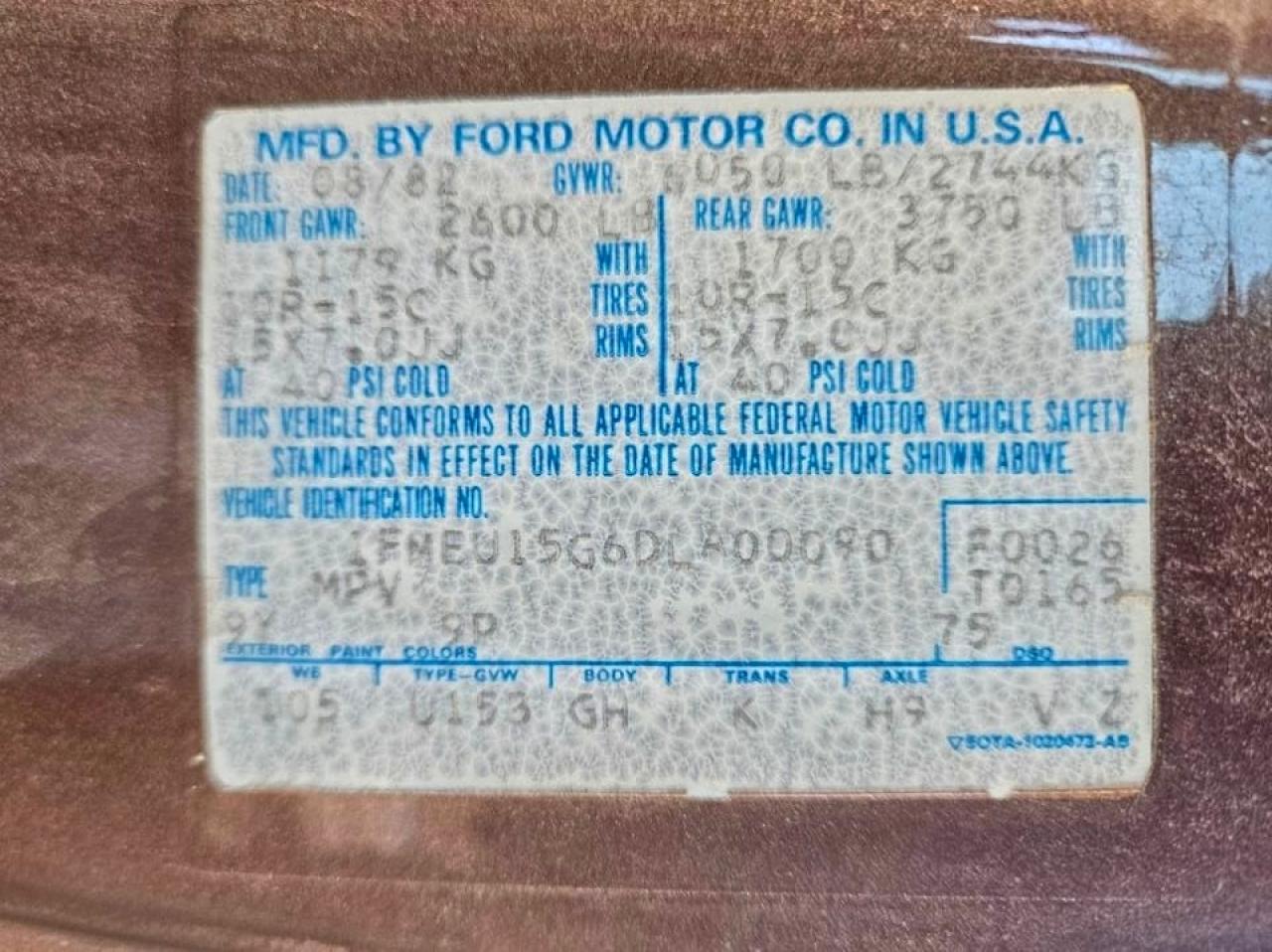 1983 FORD BRONCO U100 photo 19