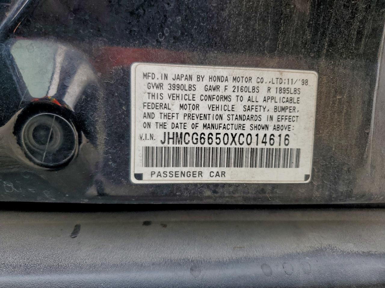 1999 HONDA ACCORD LX photo 12