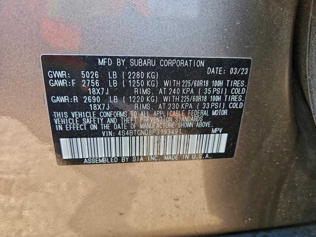 2023 SUBARU OUTBACK LIMITED XT photo 25