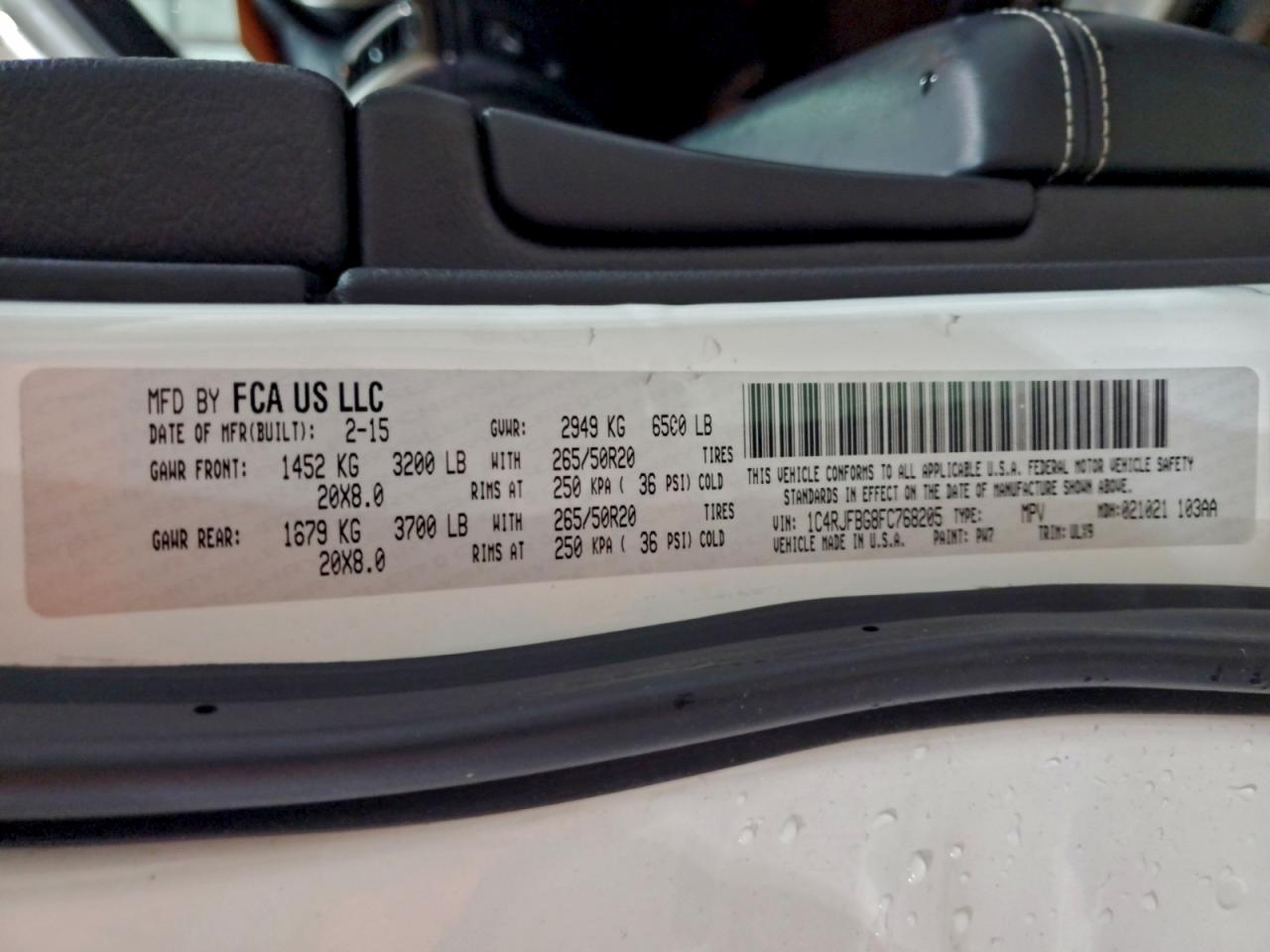 2015 JEEP GRAND CHEROKEE LIMITED photo 25