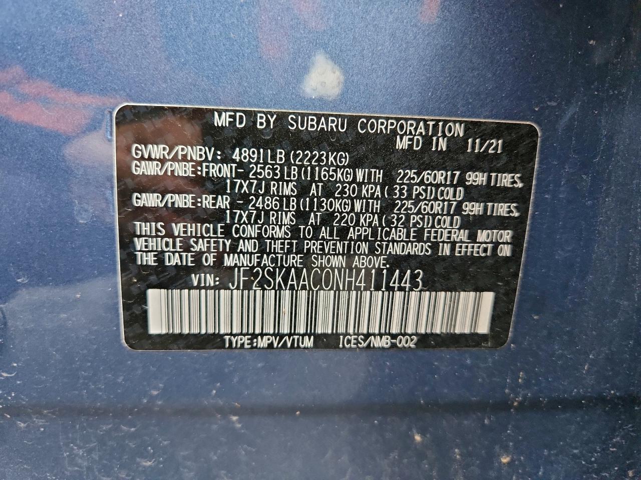 2022 SUBARU FORESTER photo 13