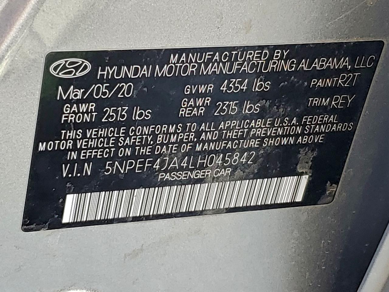 2020 HYUNDAI SONATA SEL photo 12