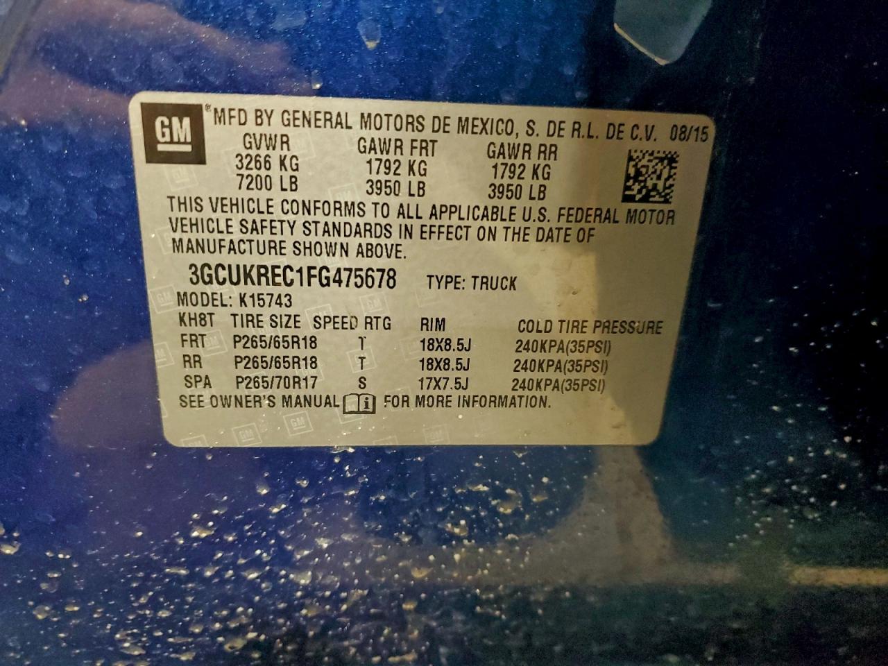 2015 CHEVROLET SILVERADO K1500 LT photo 12