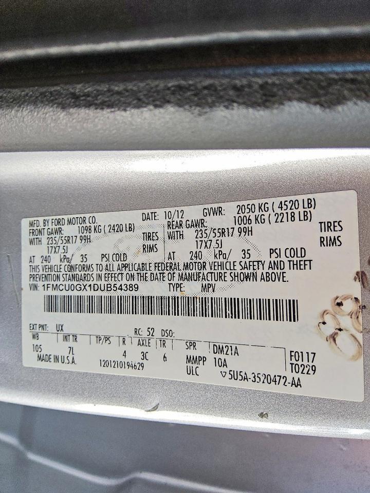 2013 FORD ESCAPE SE photo 37