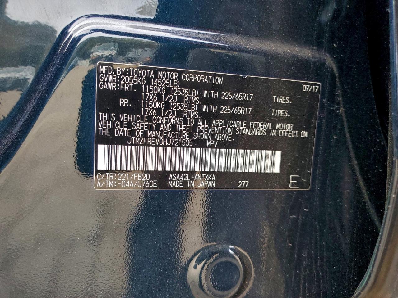 2017 TOYOTA RAV4 LE photo 12