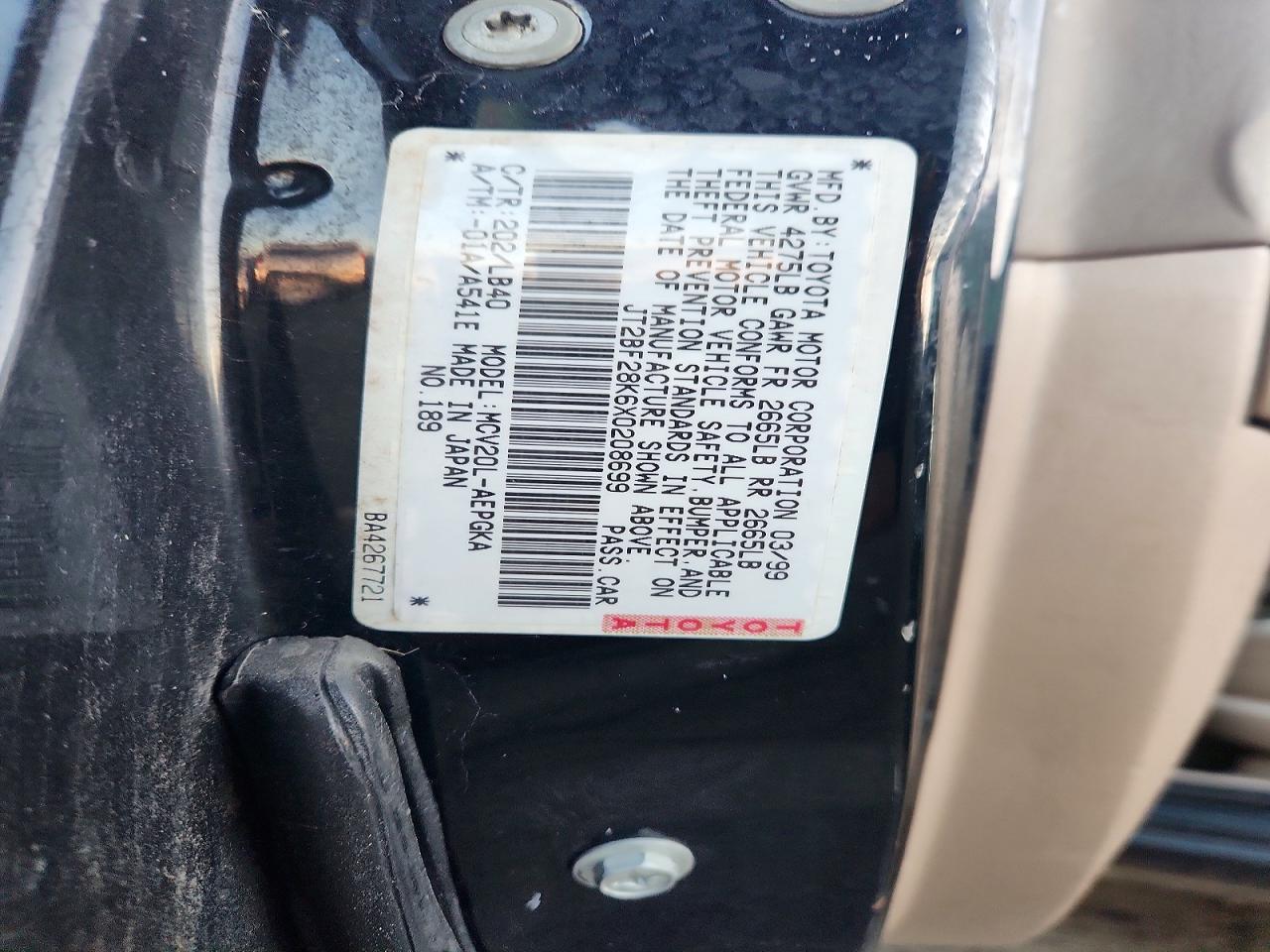1999 TOYOTA CAMRY LE photo 12