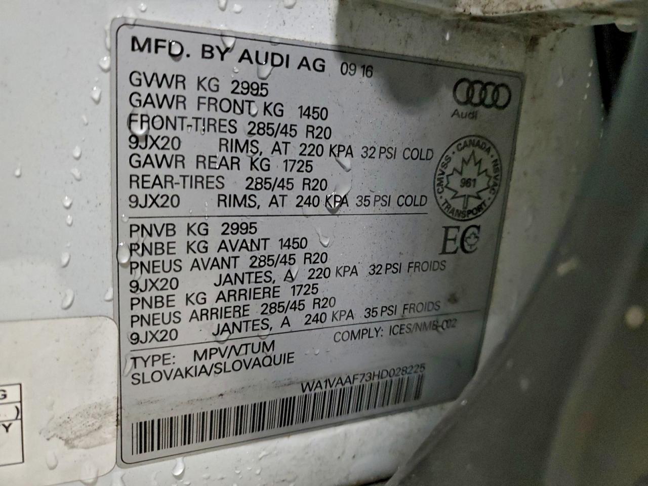 2017 AUDI Q7 PRESTIGE photo 37