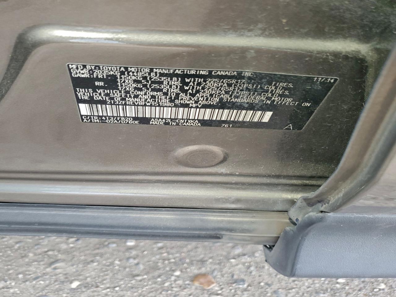 2015 TOYOTA RAV4 LE photo 23