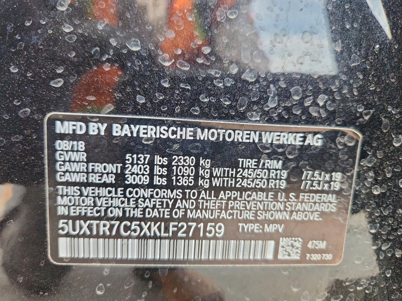 2019 BMW X3 SDRIVE30I photo 13