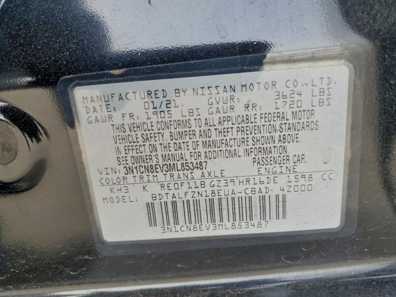 2021 NISSAN VERSA SV photo 23