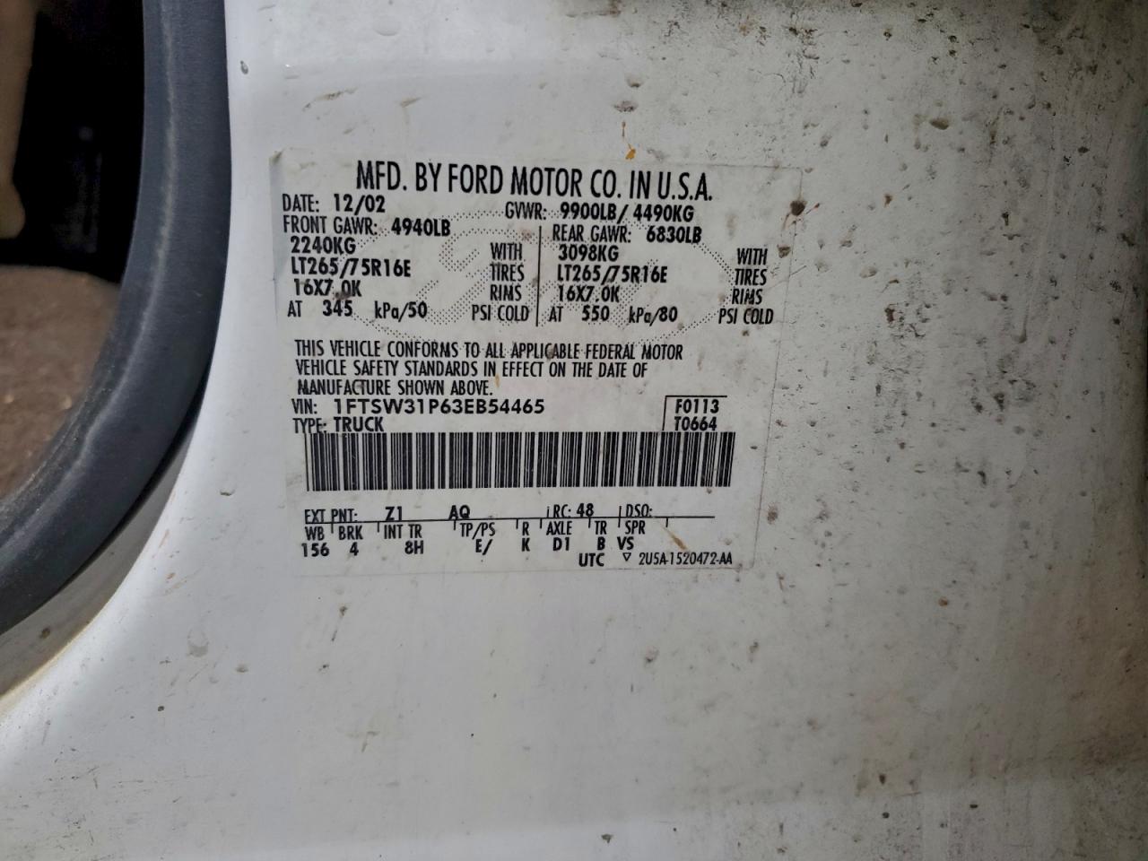 2003 FORD F350 SRW SUPER DUTY photo 23