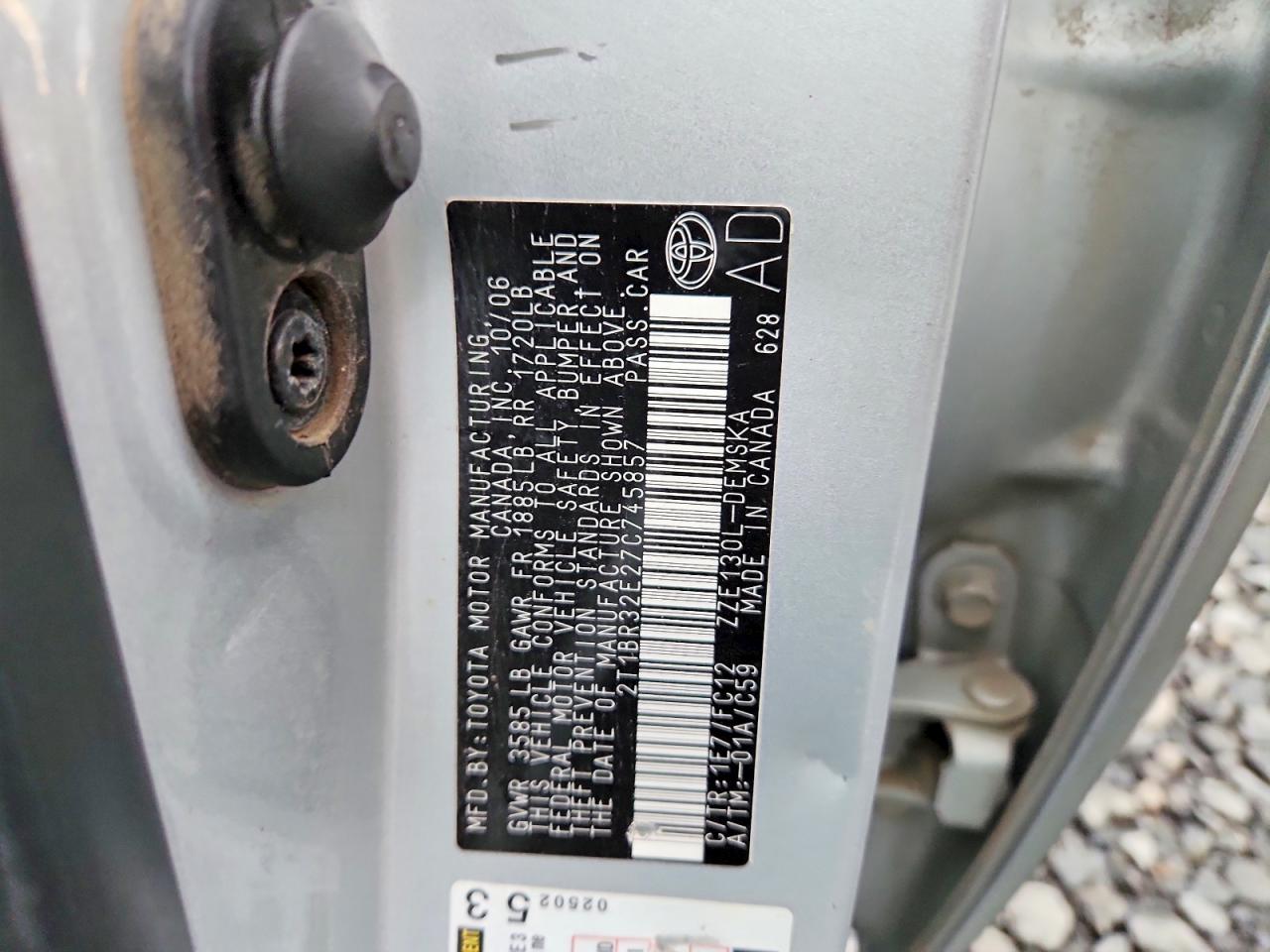 2007 TOYOTA COROLLA CE photo 12
