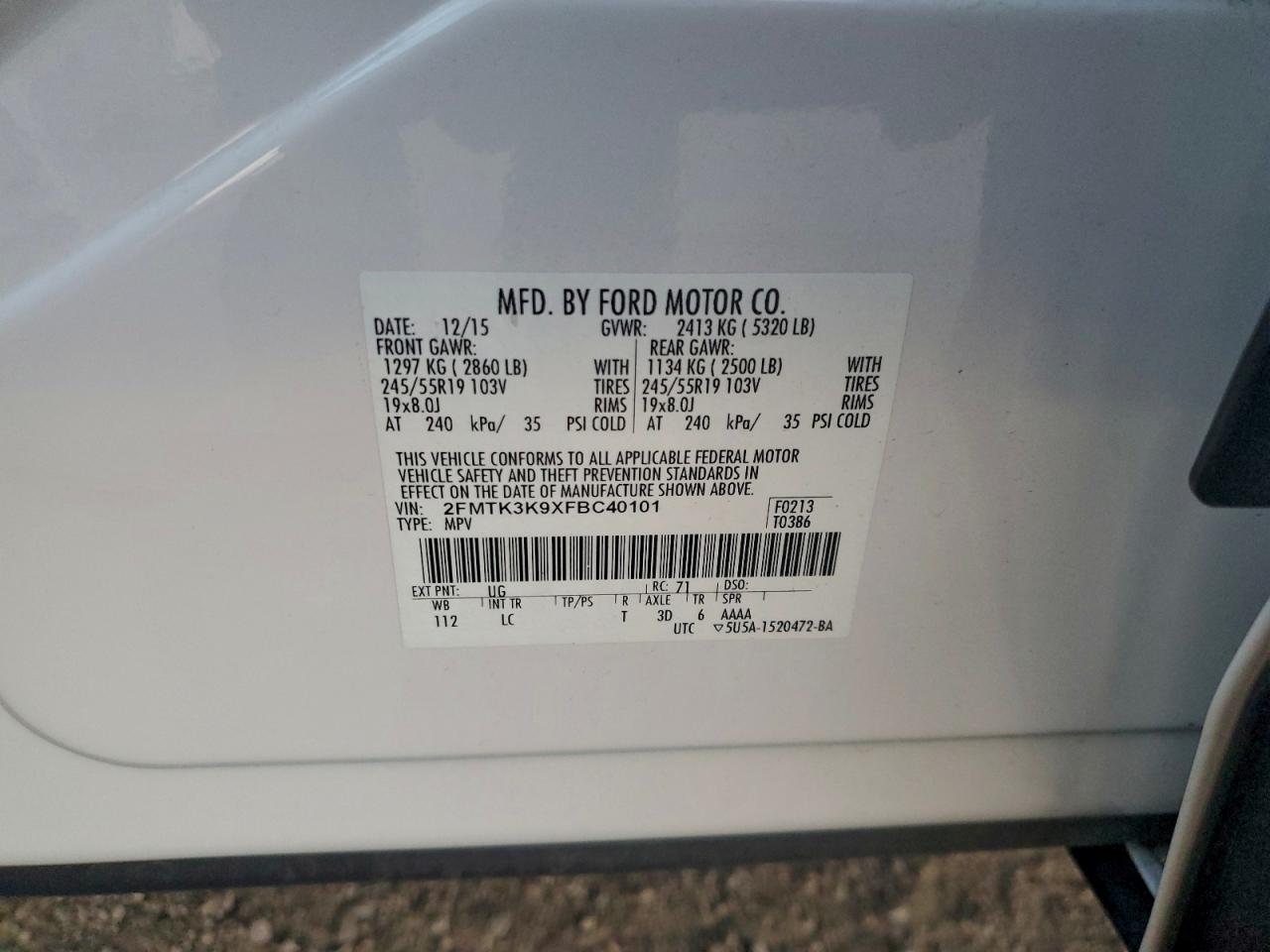 2015 FORD EDGE TITANIUM photo 13