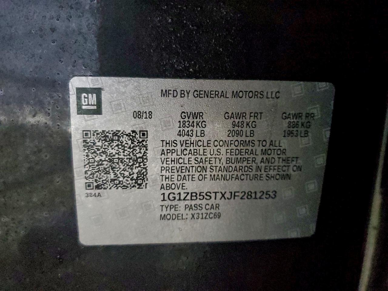 2018 CHEVROLET MALIBU LS photo 12