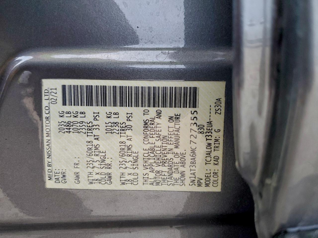 2021 NISSAN ROGUE SV photo 13