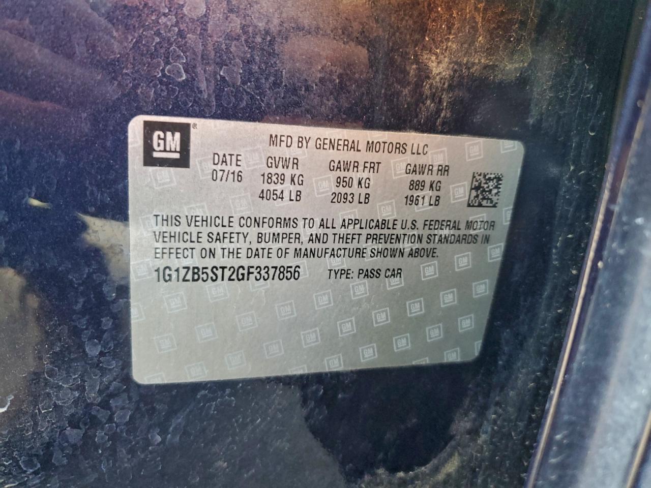 2016 CHEVROLET MALIBU LS photo 23