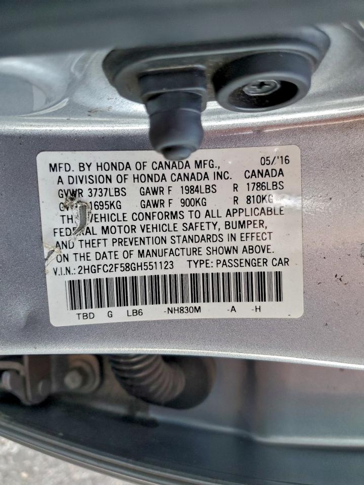 2016 HONDA CIVIC LX photo 23