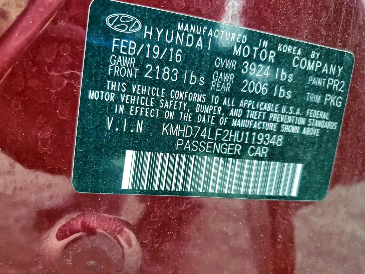 2017 HYUNDAI ELANTRA SE photo 12