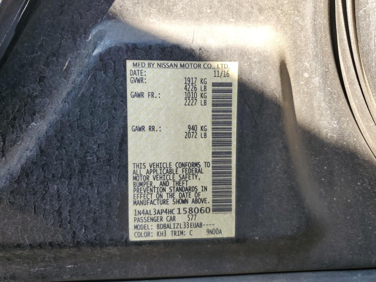 2017 NISSAN ALTIMA 2.5 photo 23