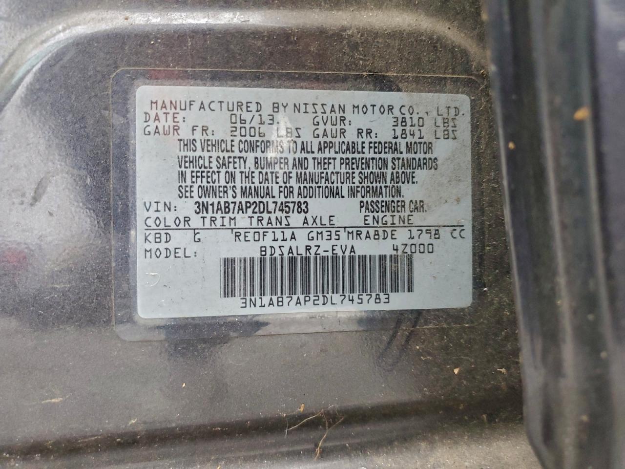 2013 NISSAN SENTRA S photo 34