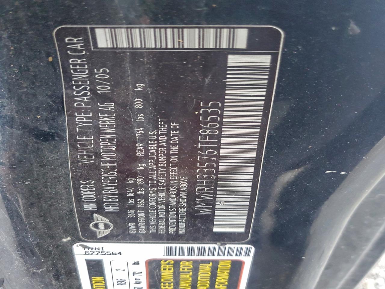 2006 MINI COOPER S photo 13