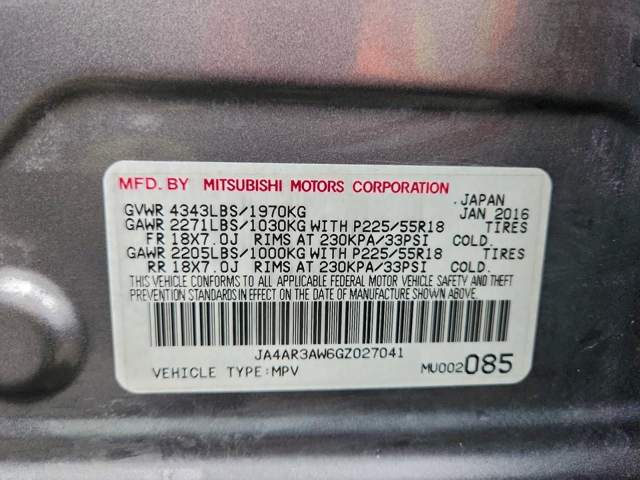 2016 MITSUBISHI OUTLANDER SPORT ES photo 25