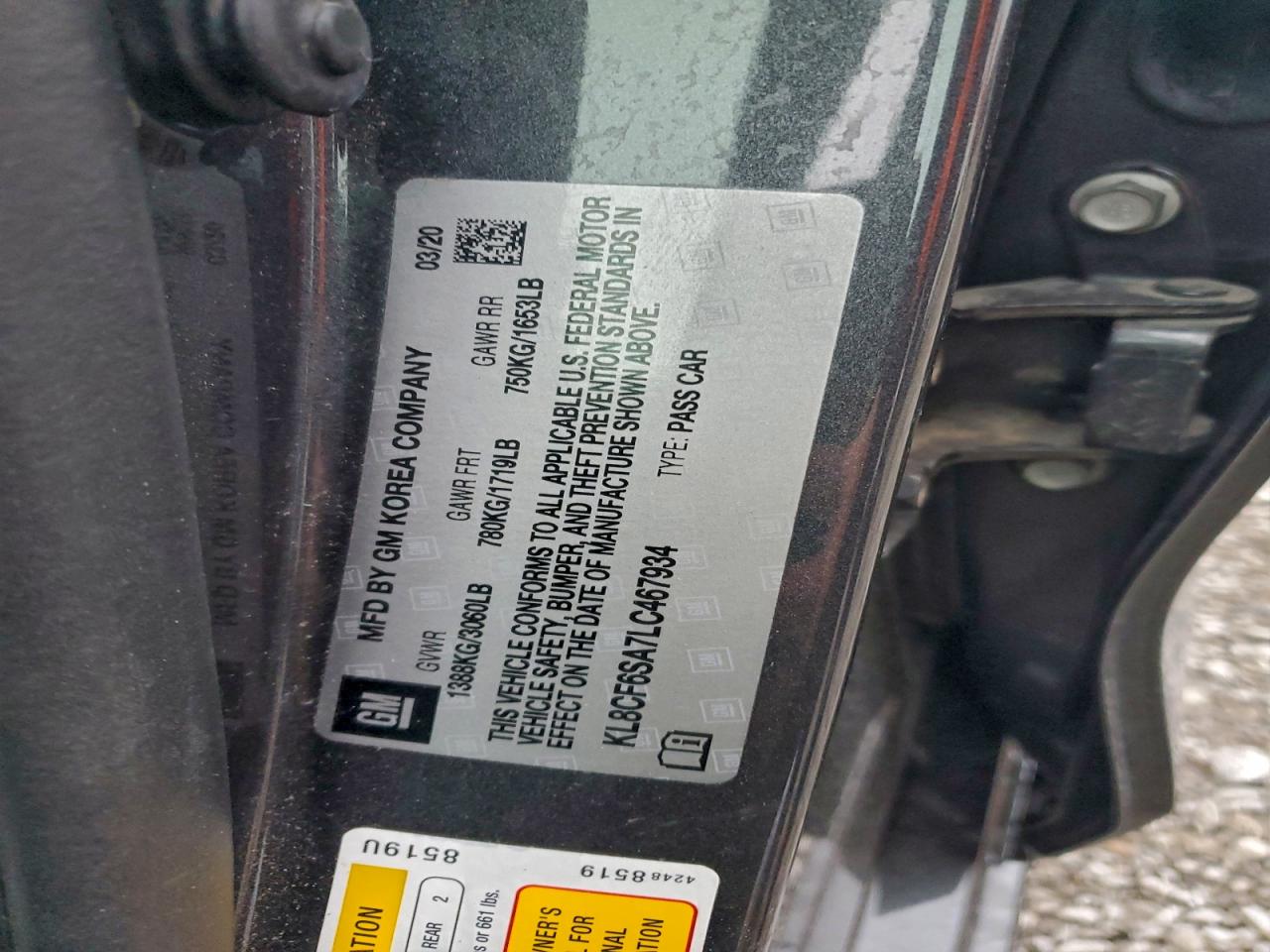 2020 CHEVROLET SPARK 2LT photo 13