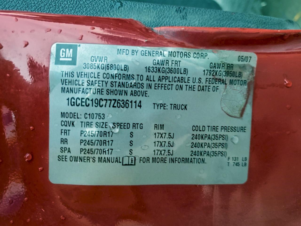 2007 CHEVROLET SILVERADO C1500 photo 23