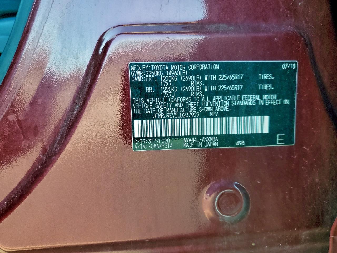2018 TOYOTA RAV4 HV LE photo 37