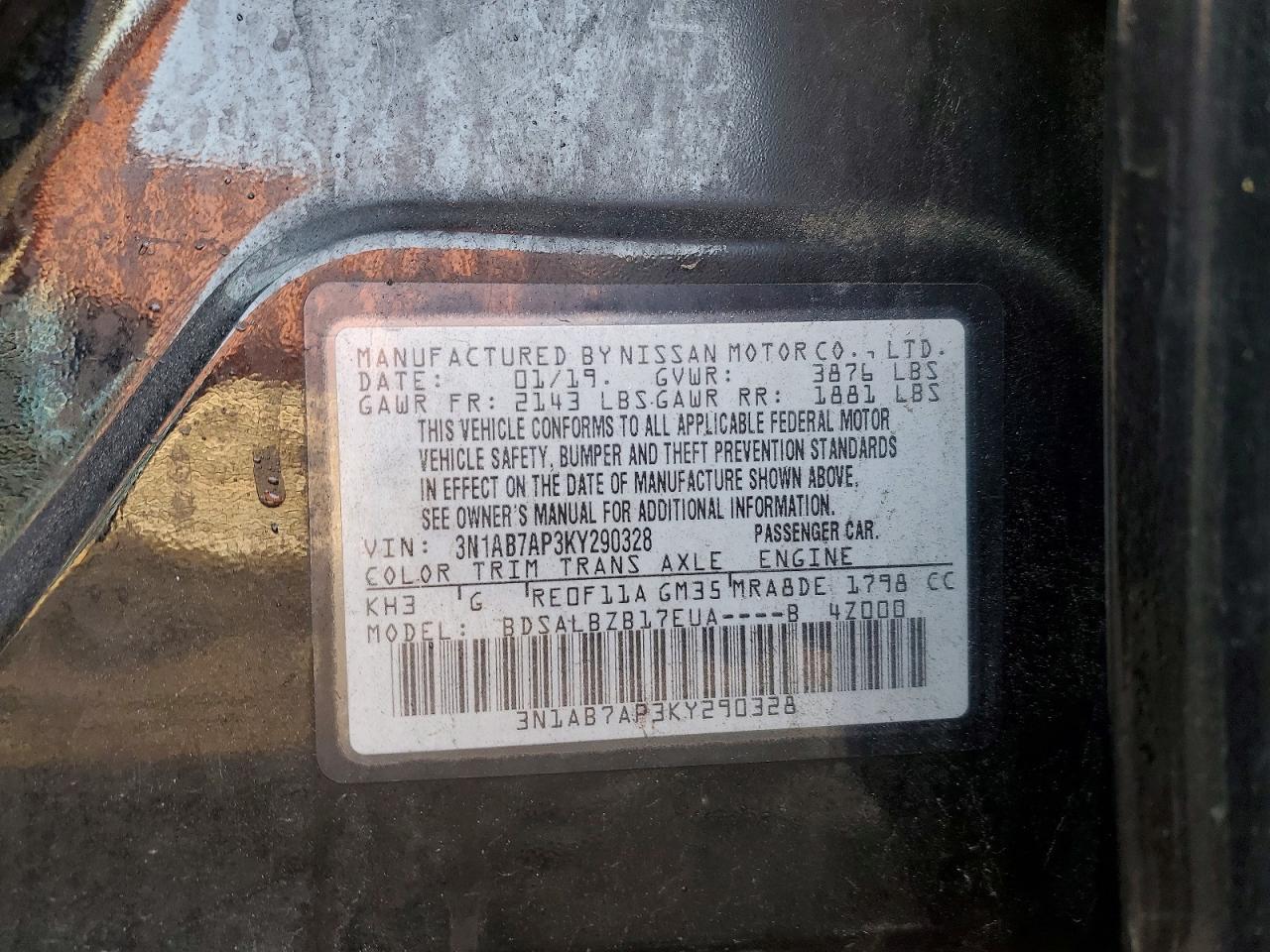 2019 NISSAN SENTRA S photo 49