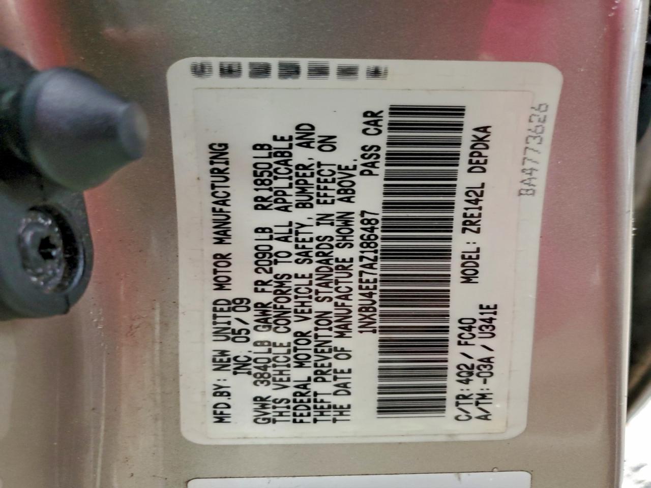 2010 TOYOTA COROLLA BASE photo 37