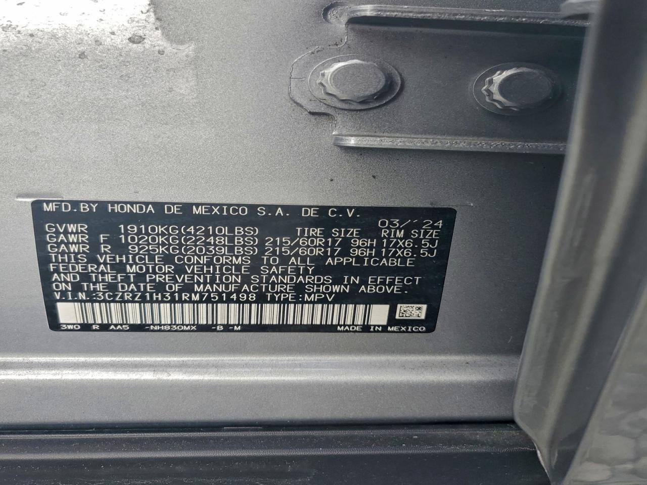 2024 HONDA HR-V LX photo 37