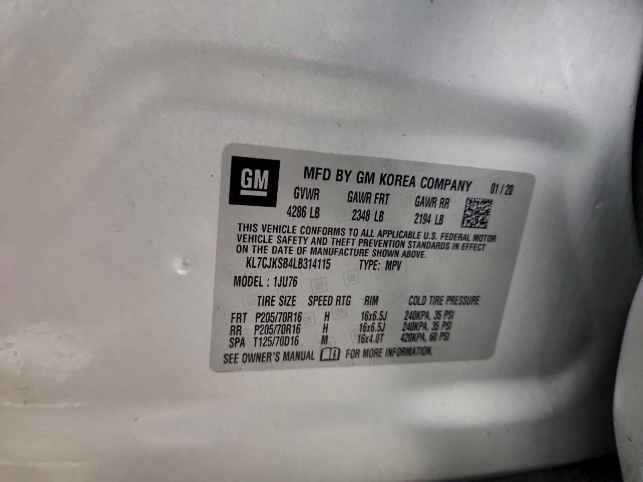 2020 CHEVROLET TRAX LS photo 13