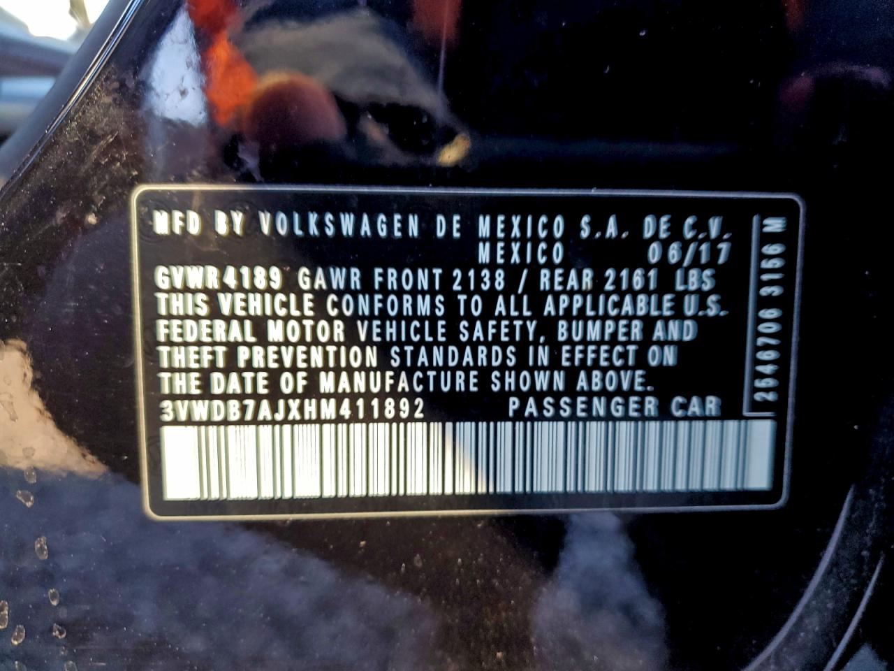2017 VOLKSWAGEN JETTA SE photo 12