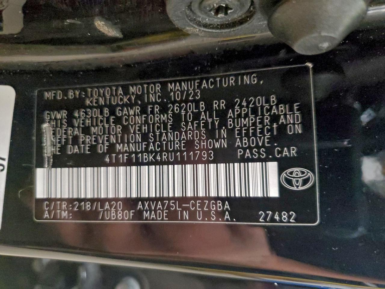 2024 TOYOTA CAMRY XLE photo 23