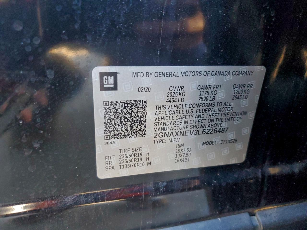 2020 CHEVROLET EQUINOX PREMIER photo 37