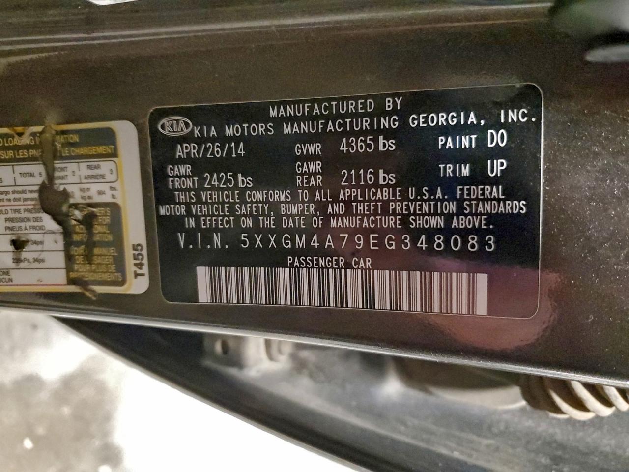 2014 KIA OPTIMA LX photo 12