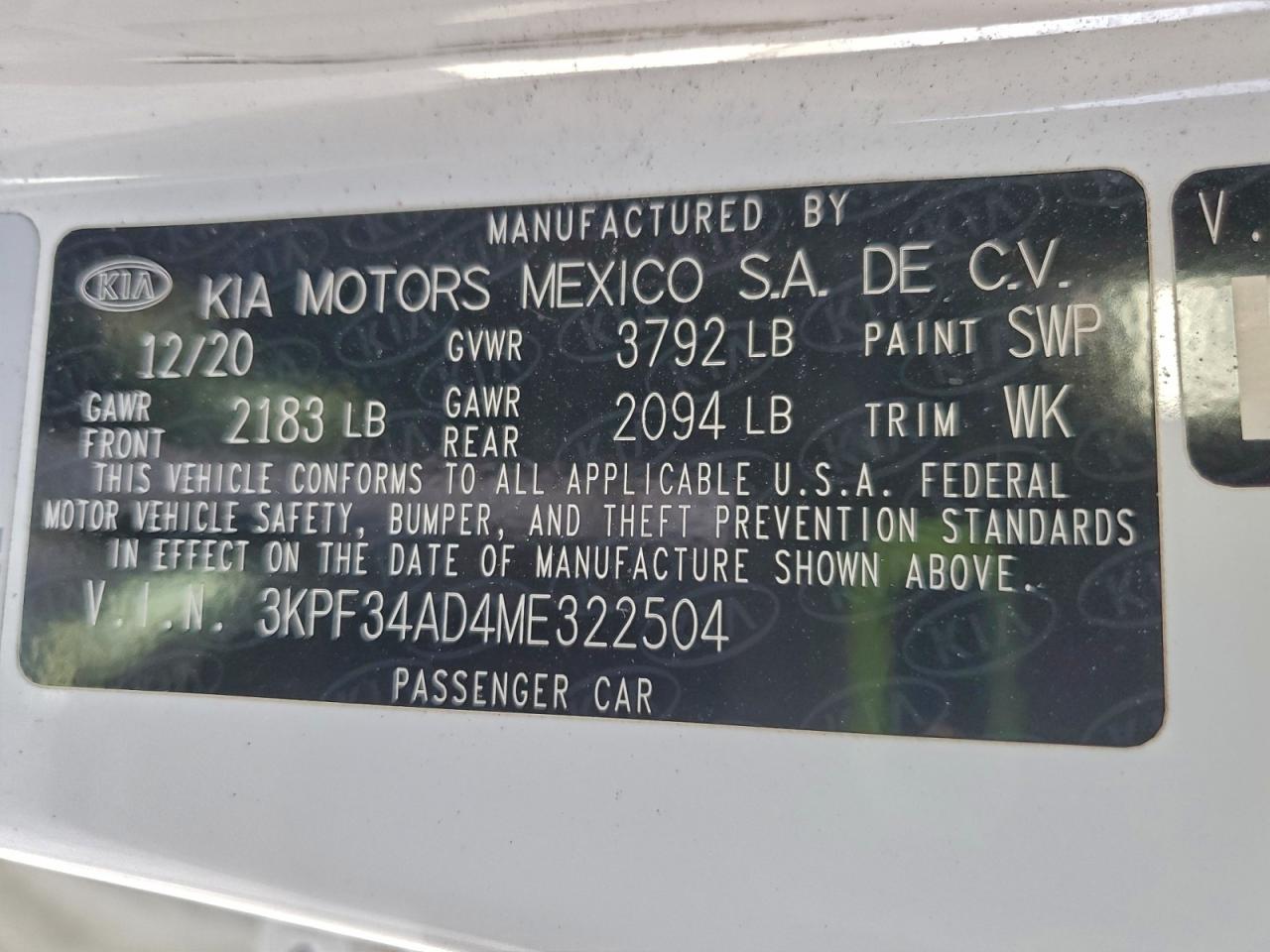 2021 KIA FORTE GT LINE photo 37
