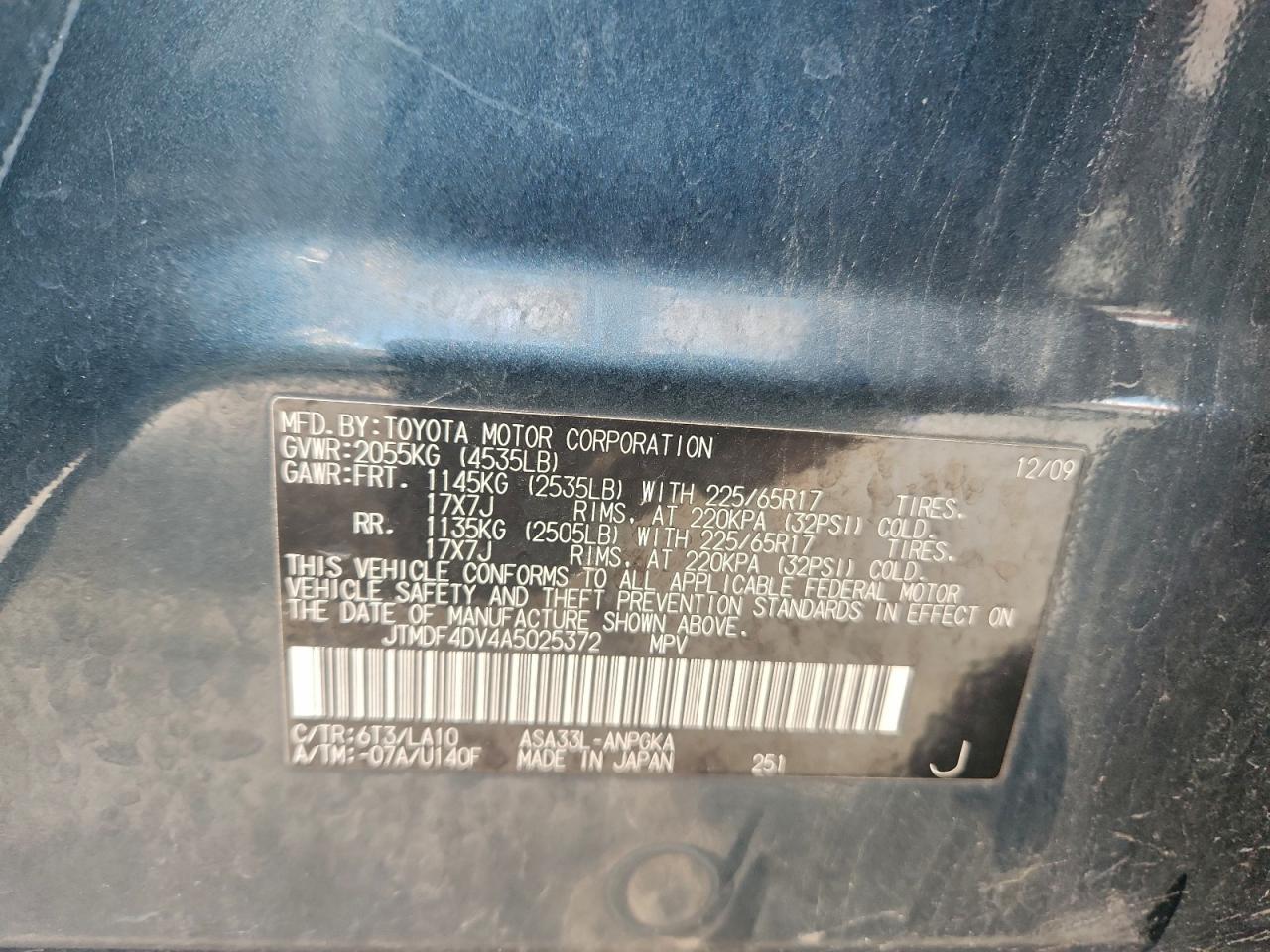 2010 TOYOTA RAV4 LIMITED photo 13