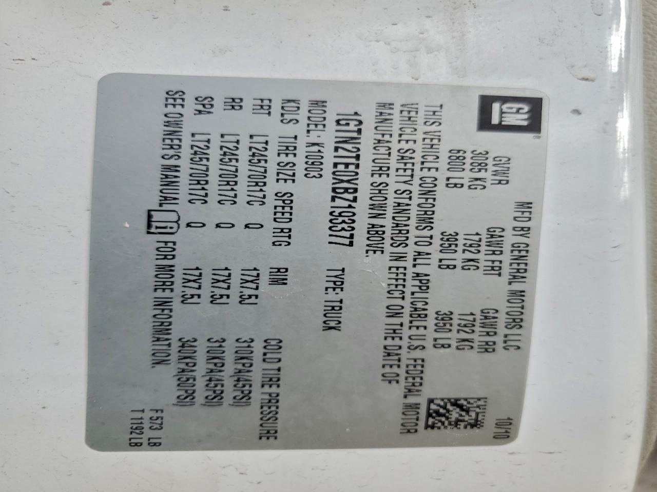 2011 GMC SIERRA K1500 photo 12