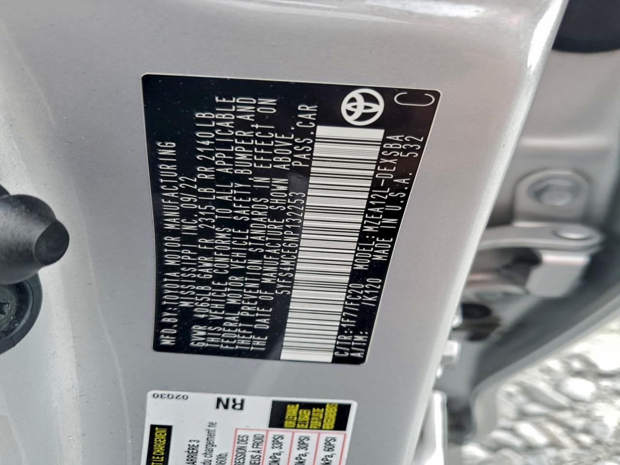 2022 TOYOTA COROLLA SE photo 12