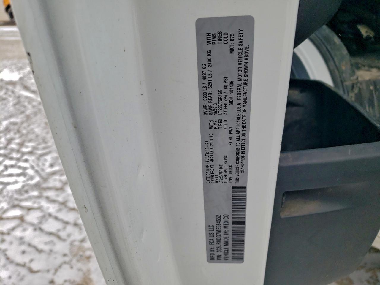 2021 RAM PROMASTER 2500 DELIVERY VAN photo 14